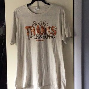Thanksgiving T-Shirt - Give Thanks to the Lord Psalm 107:1